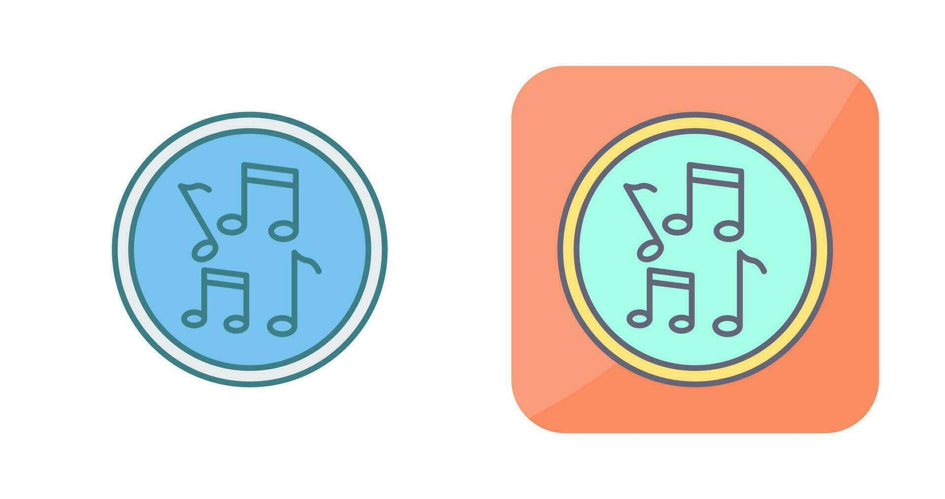 icono de vector de notas musicales