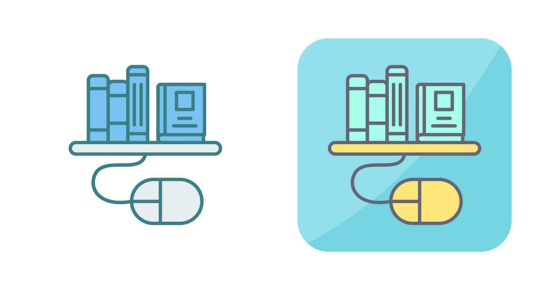 Digital Library Vector Icon