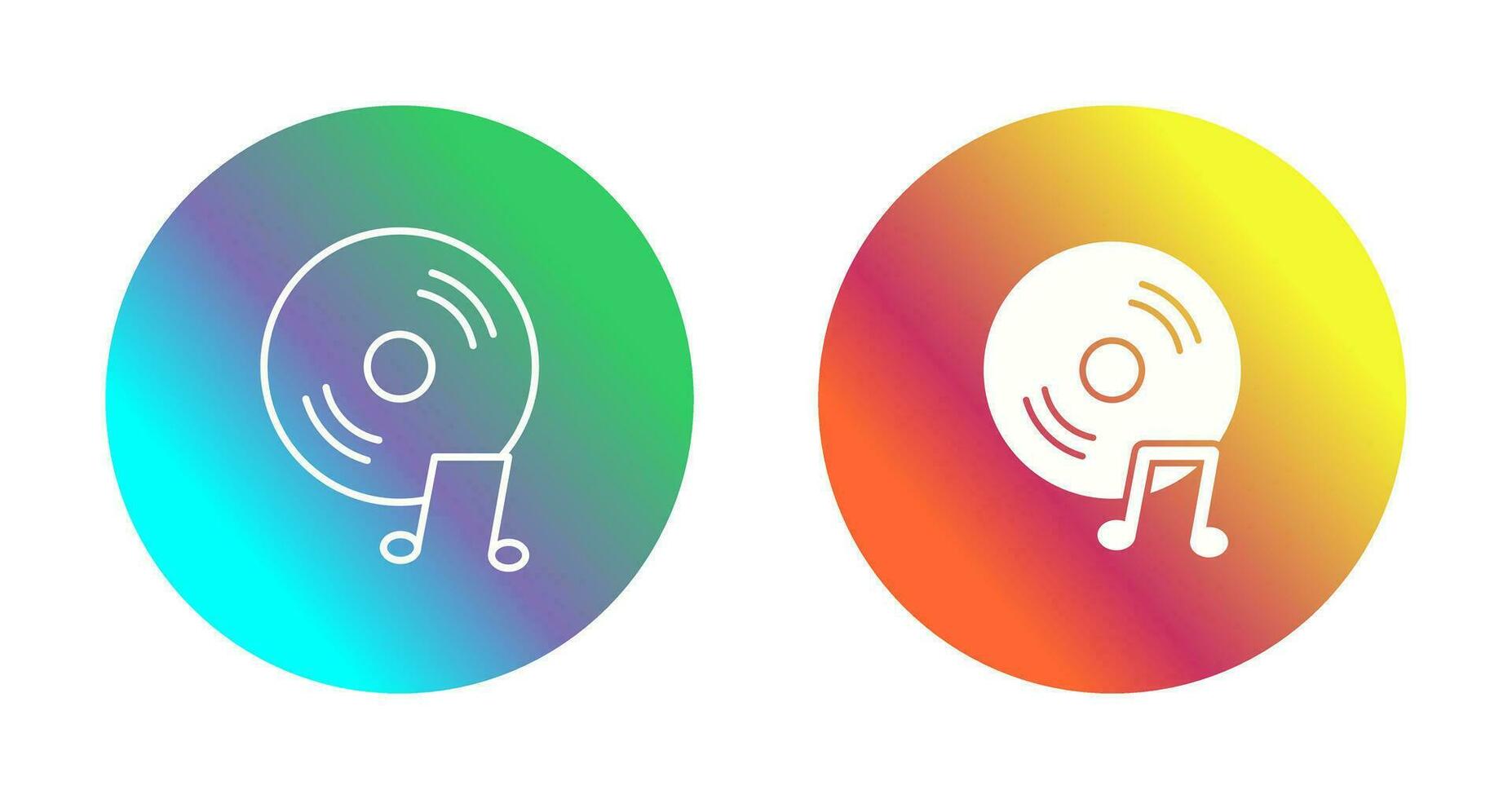 Unique Music CD Vector Icon