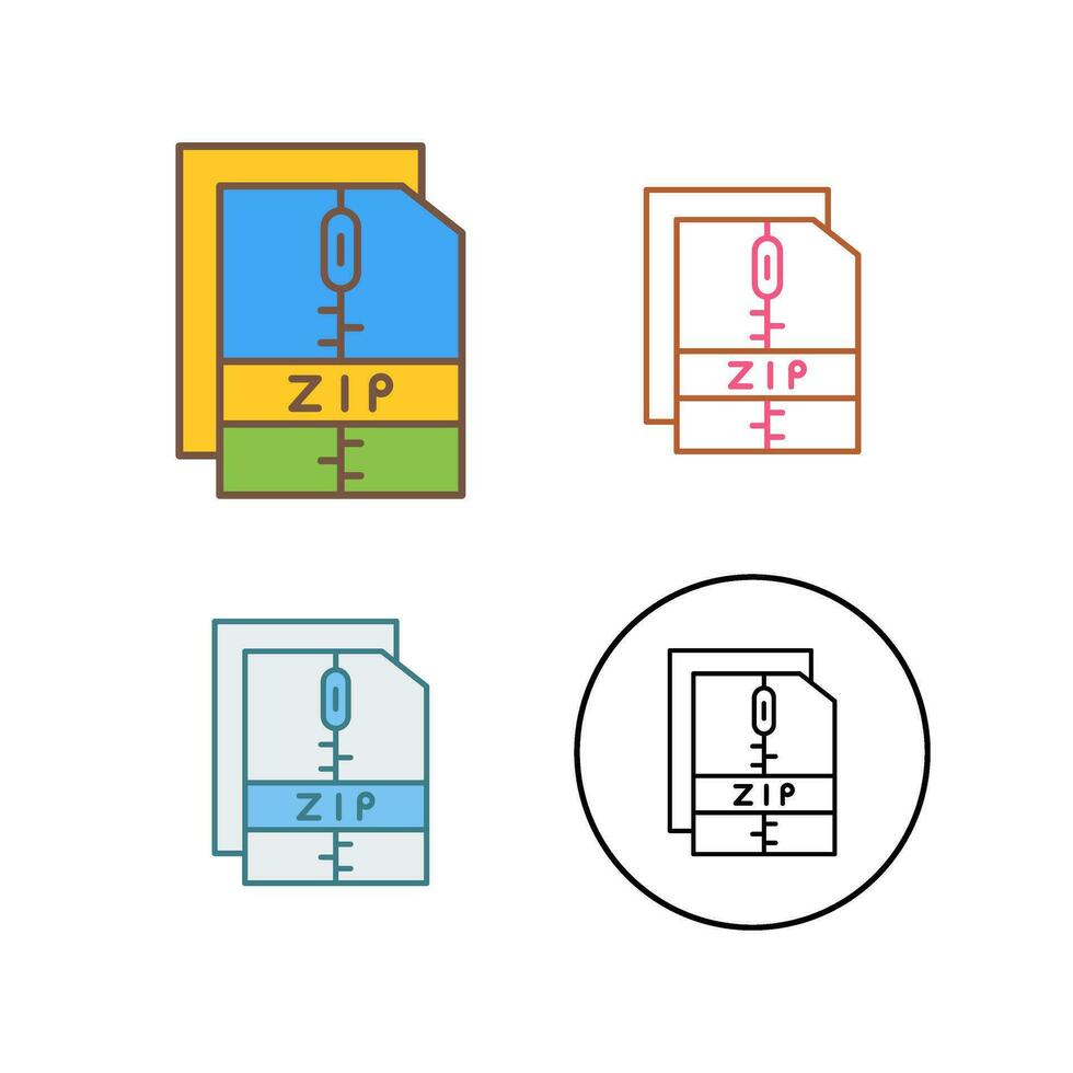 Zip File Vector Icon