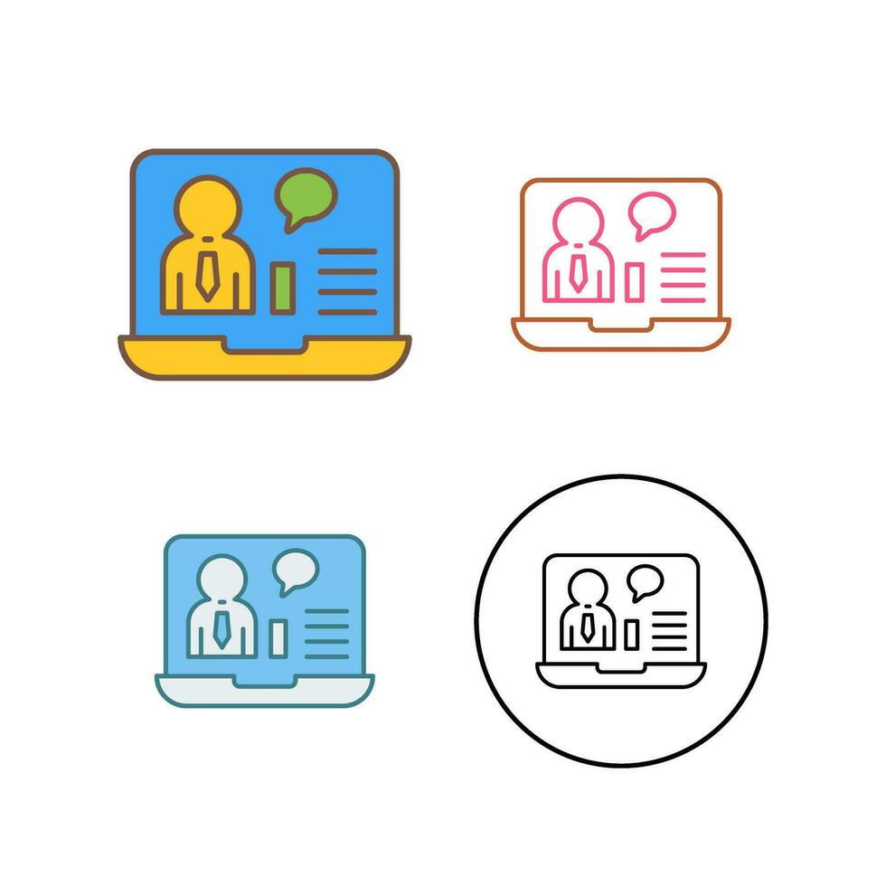 Online Job Interview Vector Icon
