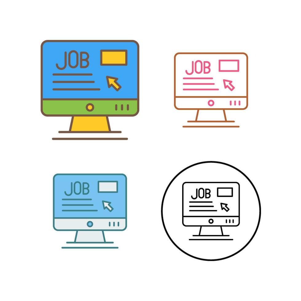 Online Job Vector Icon