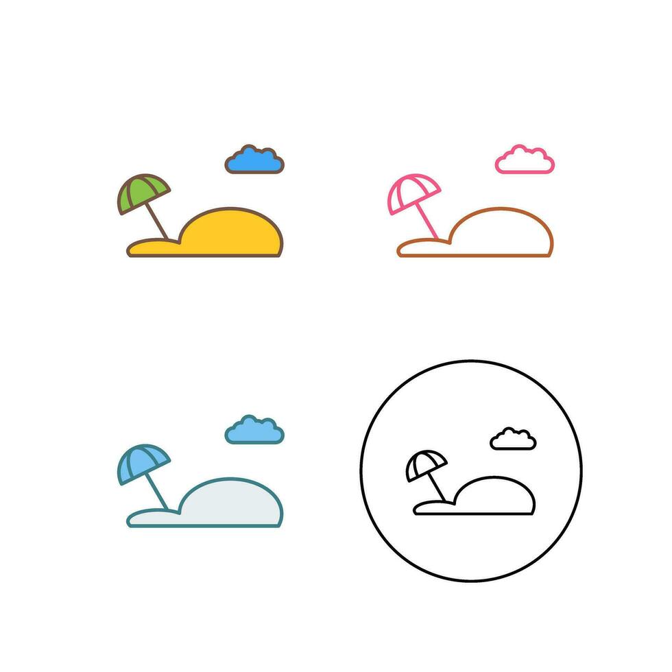 icono de vector de playa