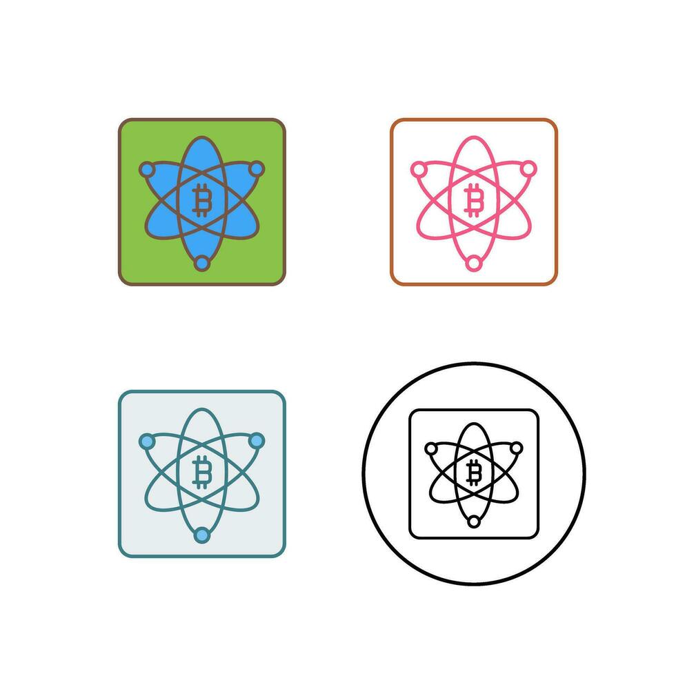 Bitcoin Science Vector Icon