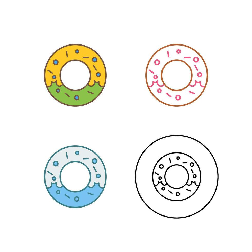 icono de vector de donut