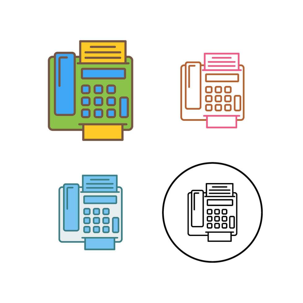 icono de vector de máquina de fax