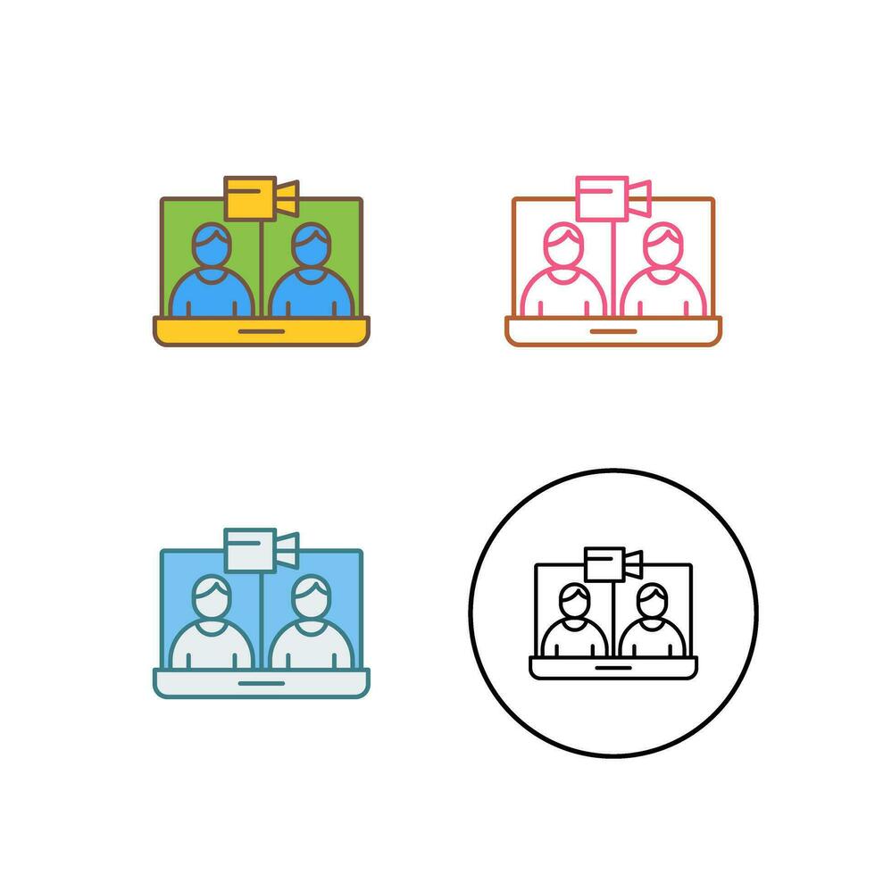 Video Conference Vector Icon