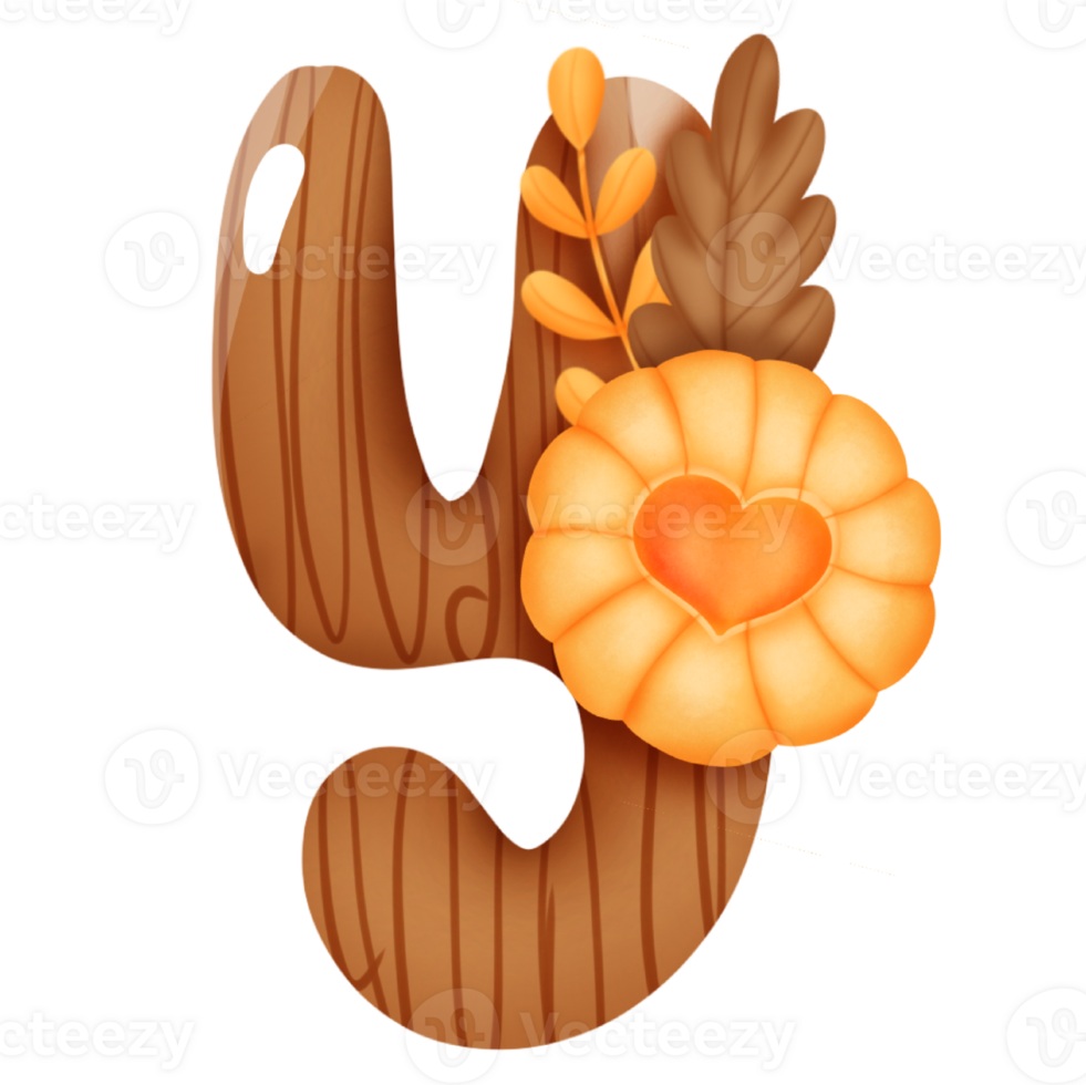 autumn alphabet Y png