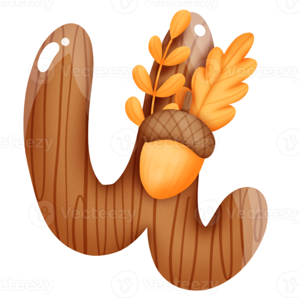 autumn alphabet U png
