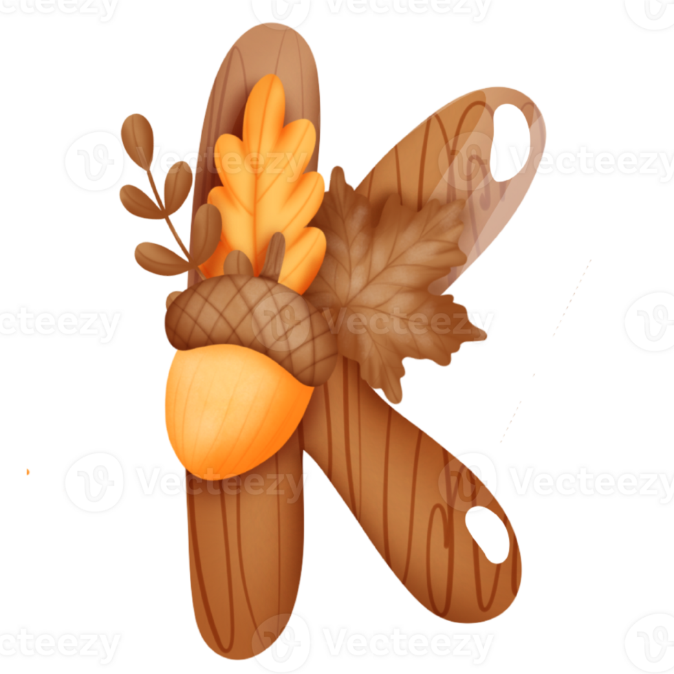 autumn alphabet k png