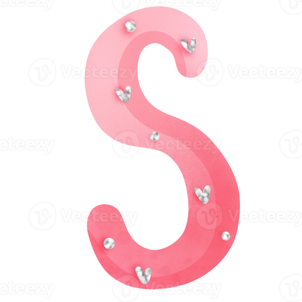 diamond valentine alphabet S png