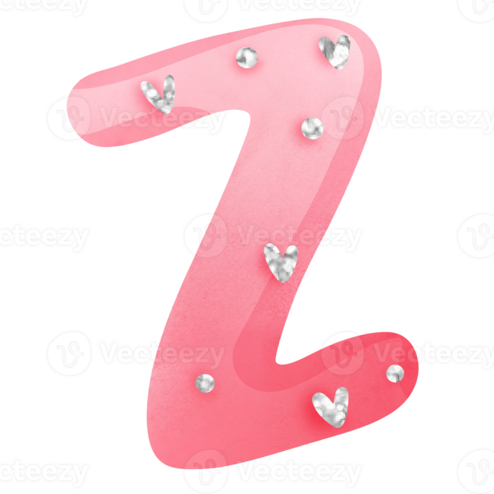 diamond valentine alphabet Z png