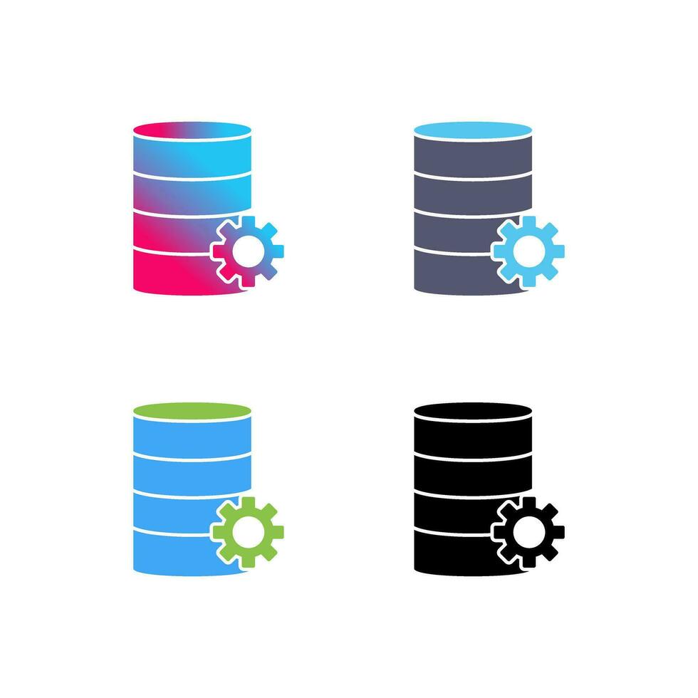 Unique Database Management Vector Icon