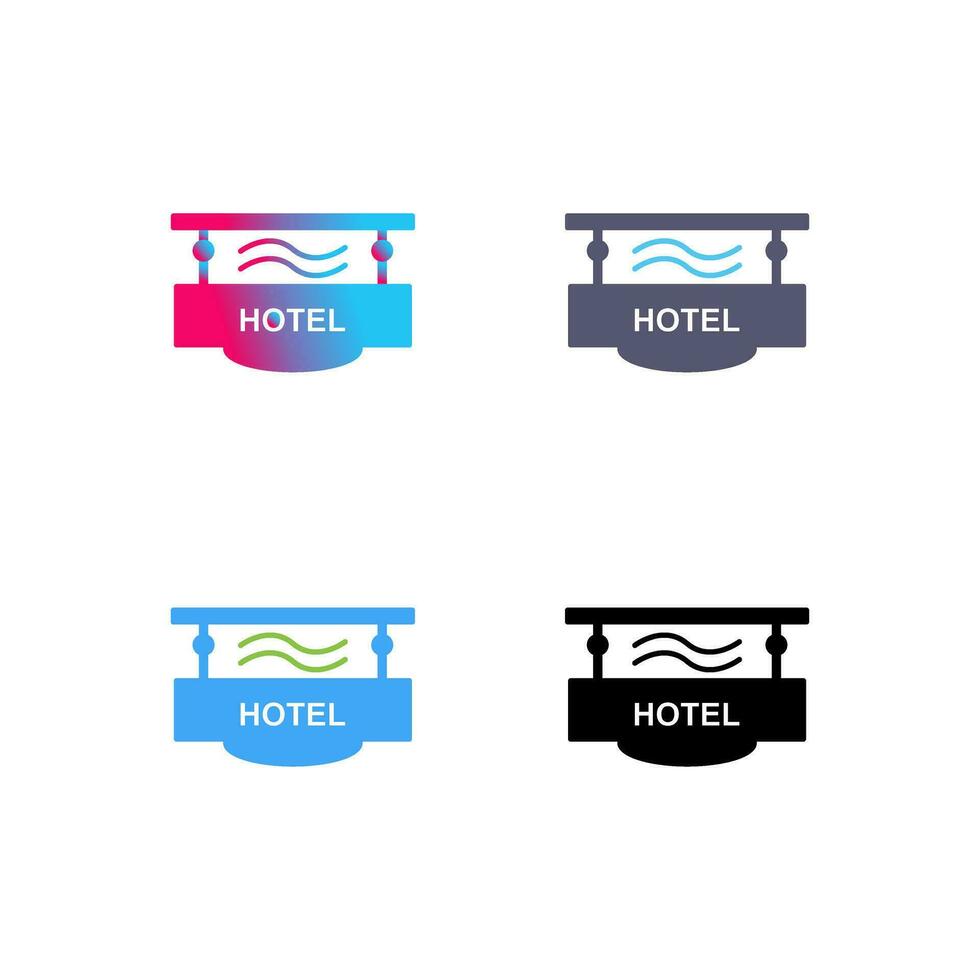 icono de vector de signo de hotel