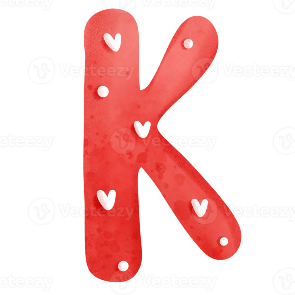 Valentine alphabet K png