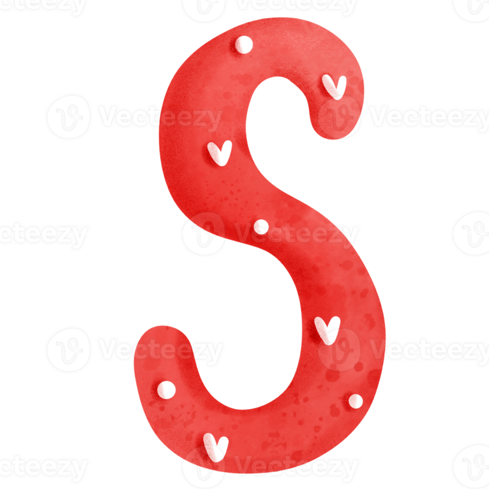 Valentine alphabet S png