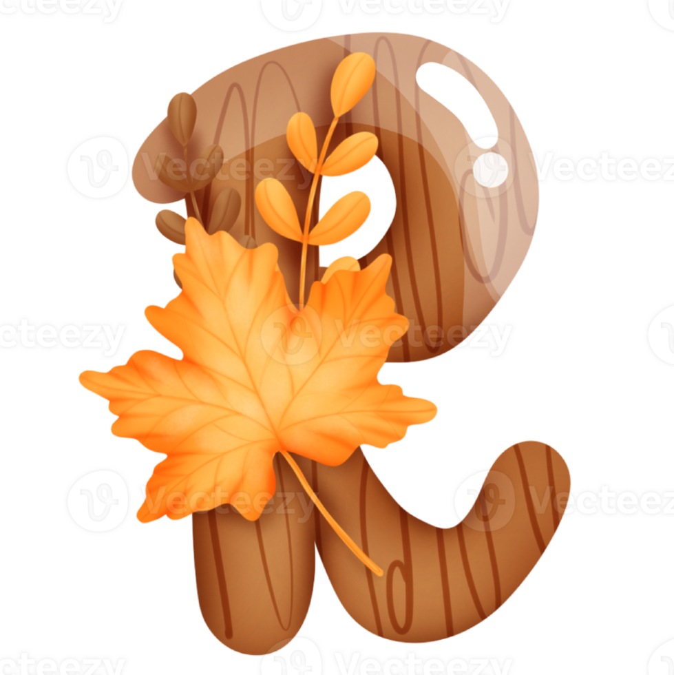 autumn alphabet r png