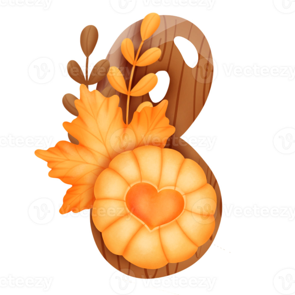 autumn alphabet B png