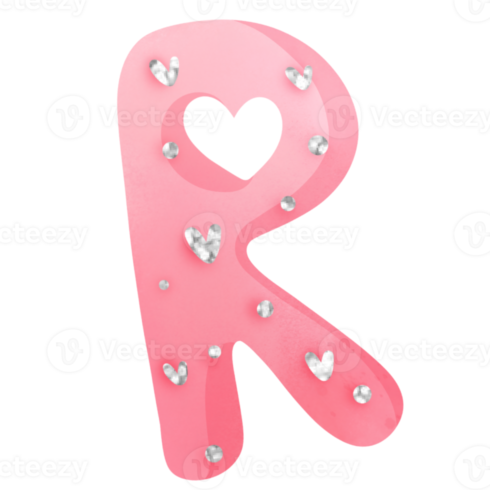 diamond valentine alphabet R png