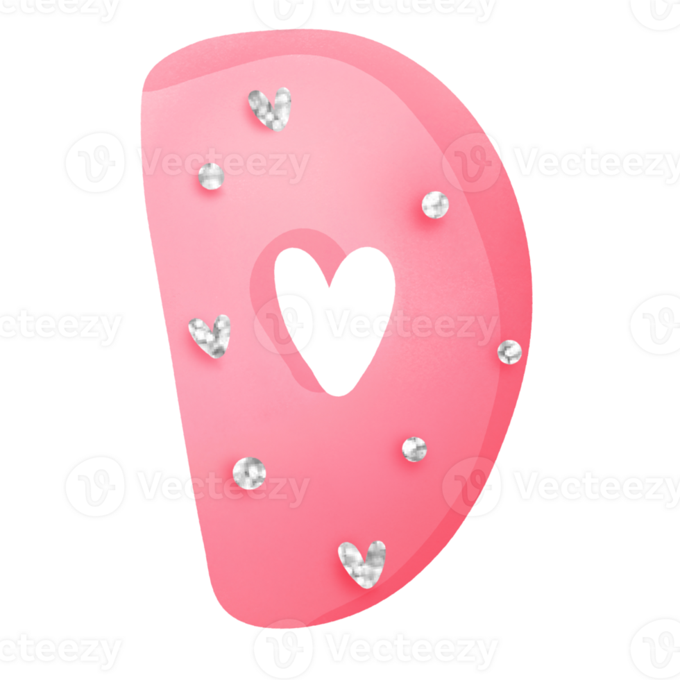 diamond valentine alphabet D 25174138 PNG