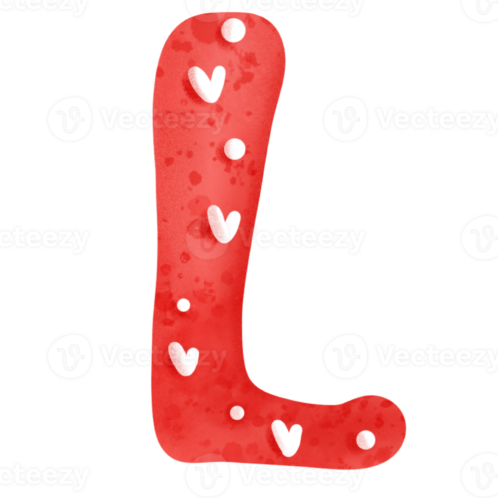 Valentine alphabet L png