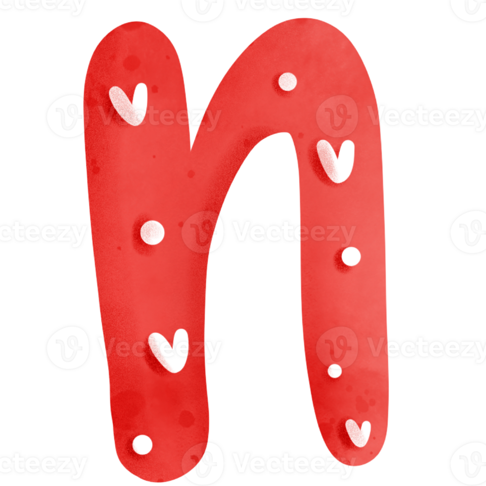 Valentine alphabet N png