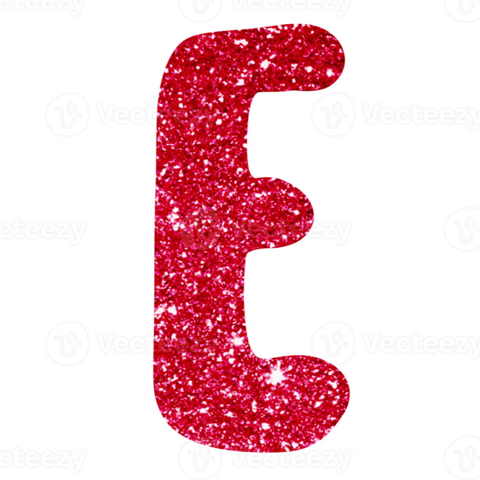 glitter alphabet E png