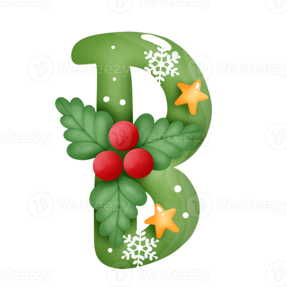 Xmas alphabet b png