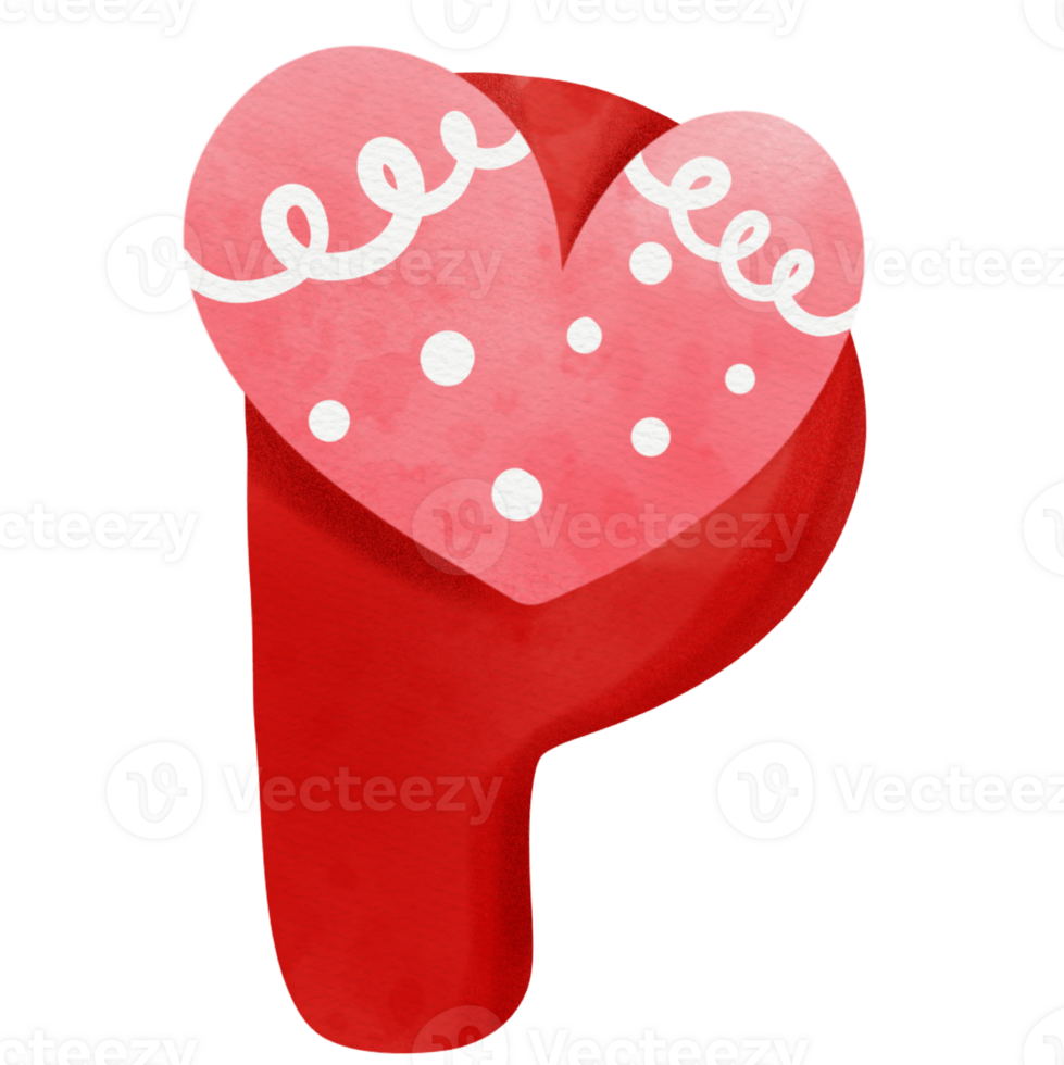 valentine alphabet P png