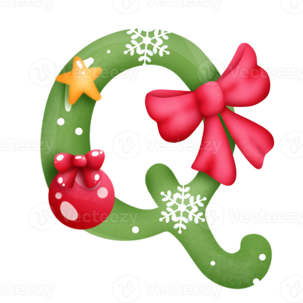 Xmas alphabet q png