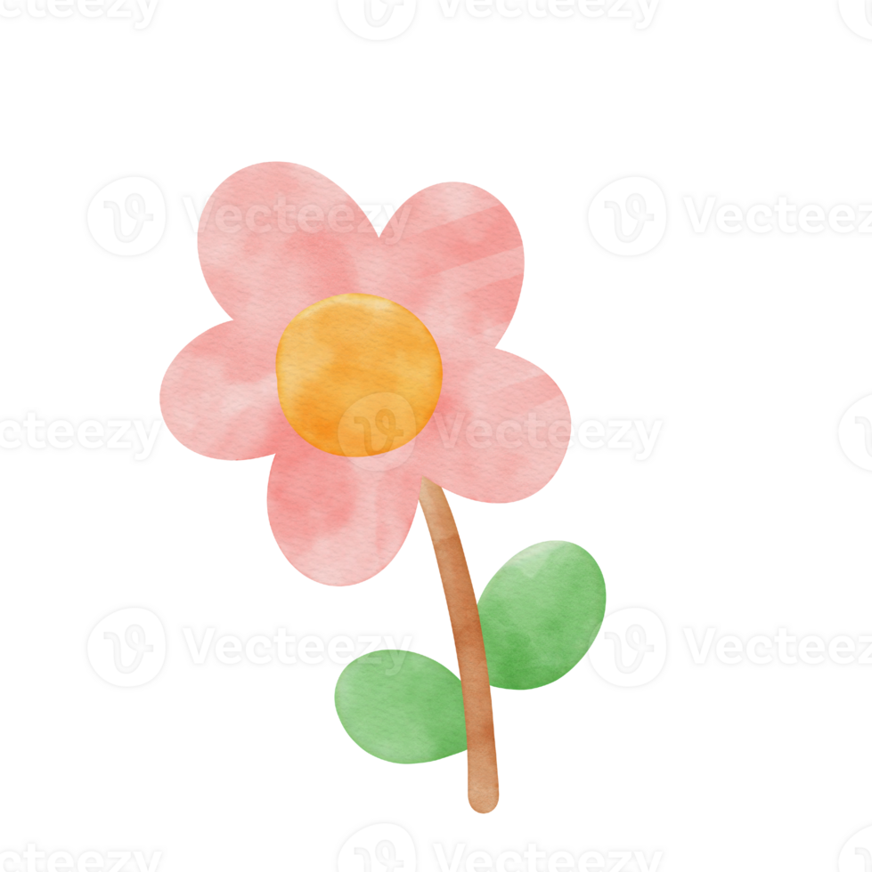 flower watercolor cartoon png