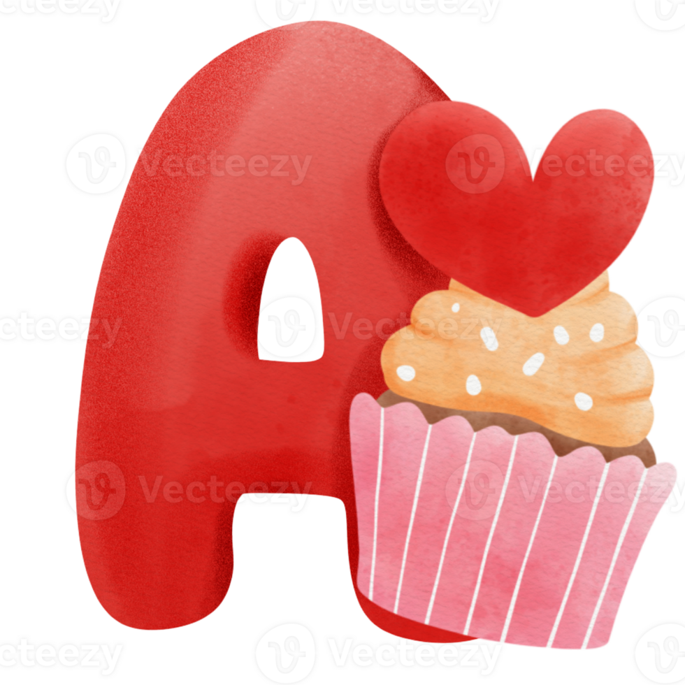 valentine alphabet A png