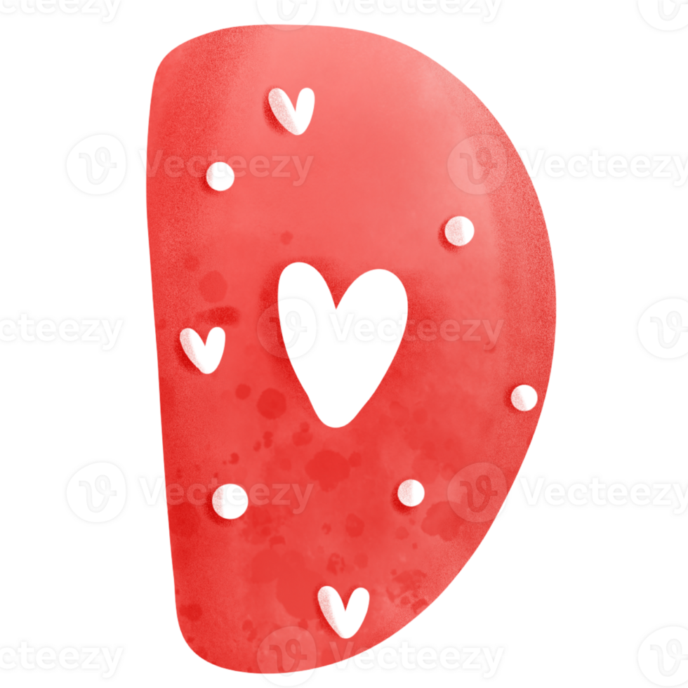 Valentine alphabet D png