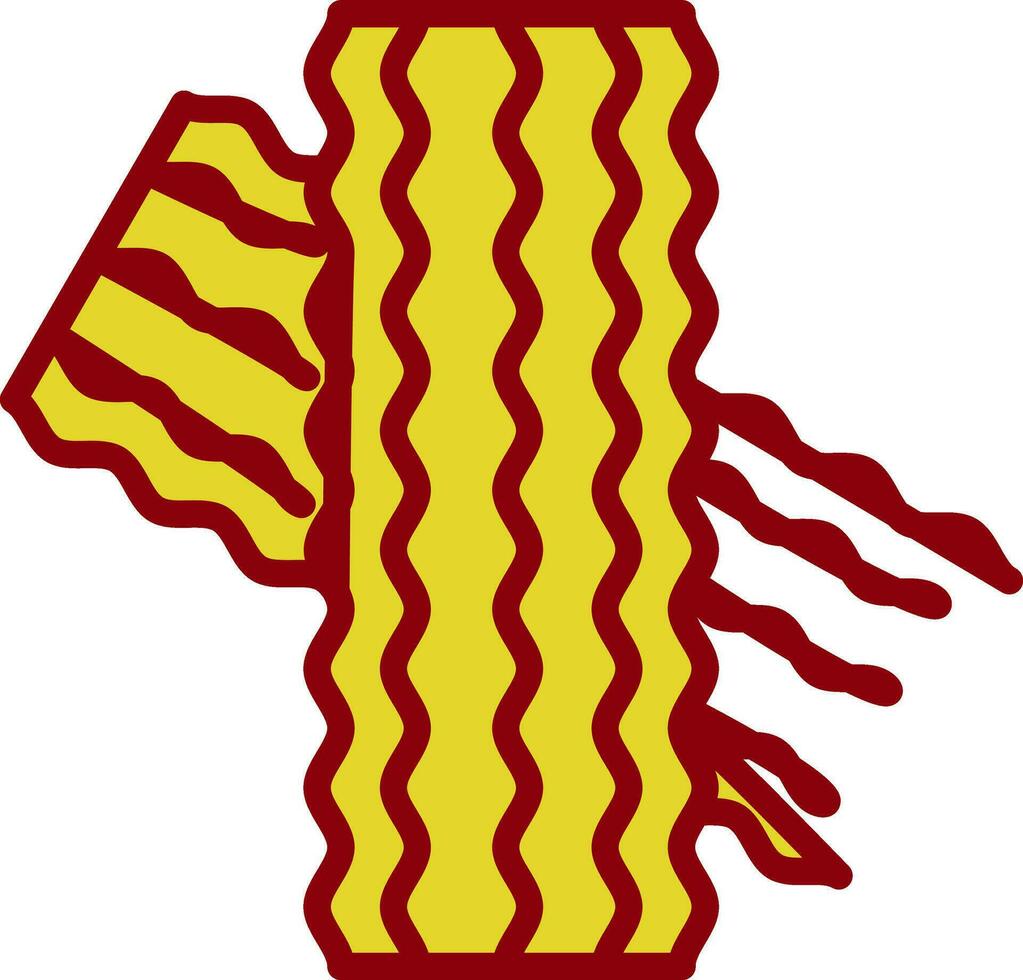 Bacon pie Vector Icon Design