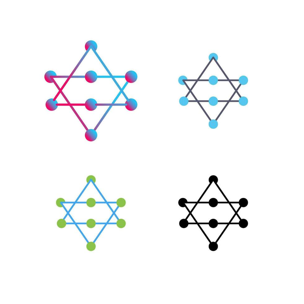 Unique Networks Vector Icon