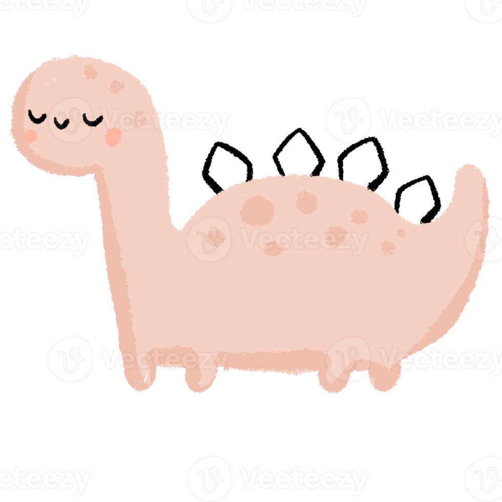 söt dinosaurie vattenfärg png