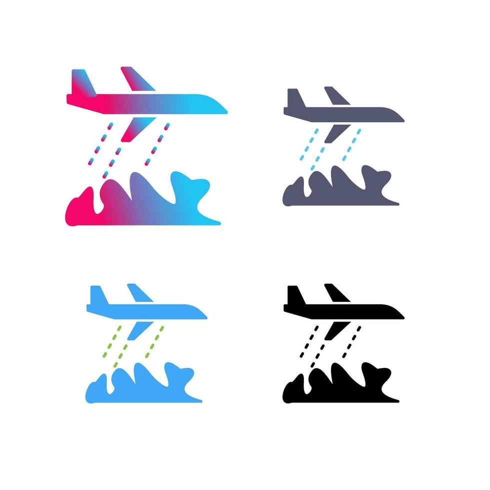 Unique Firefighter Plane Vector Icon