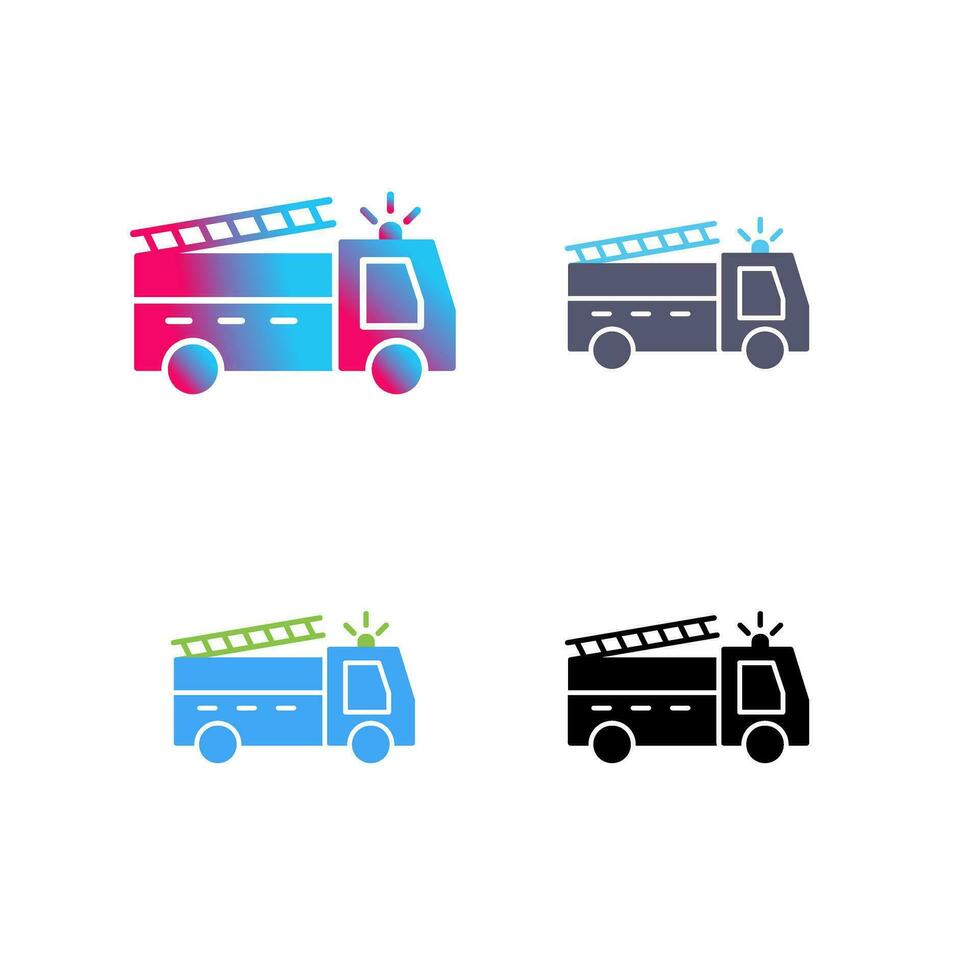 Unique Fire Truck Vector Icon