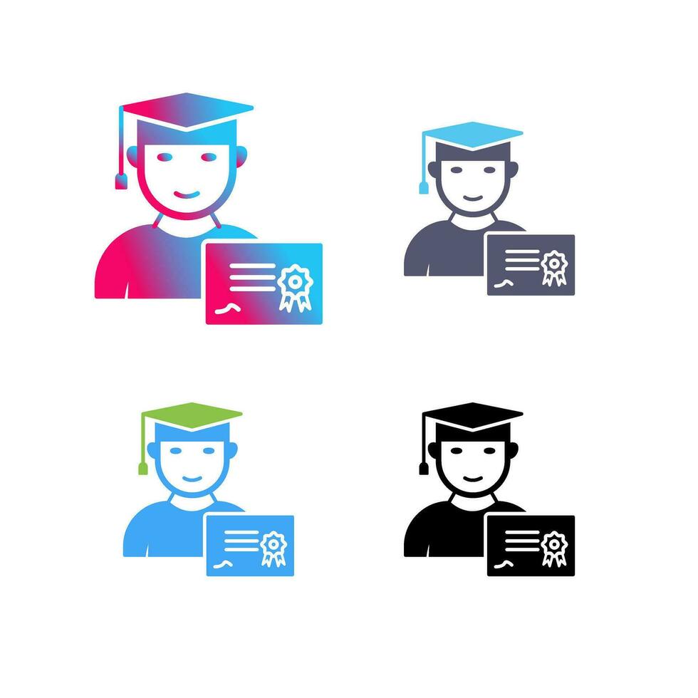 Unique Receiving Diploma Vector Icon