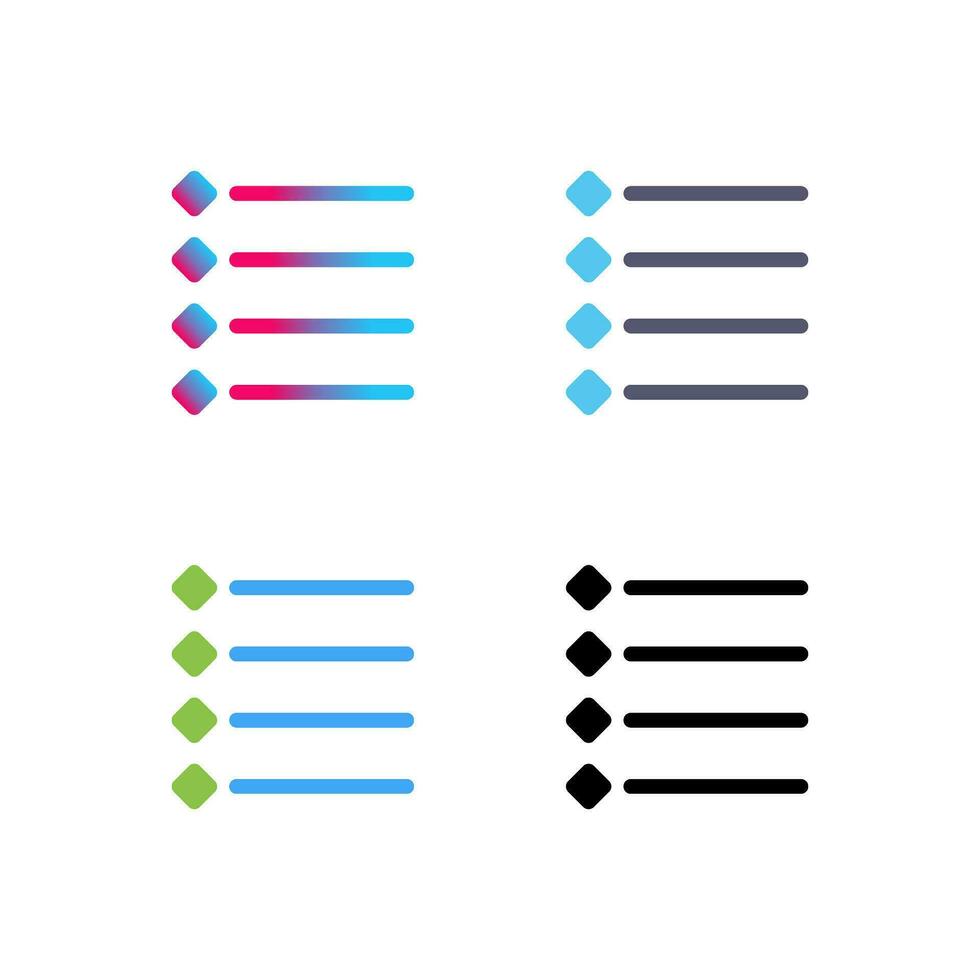 Unique Bulleted list Vector Icon