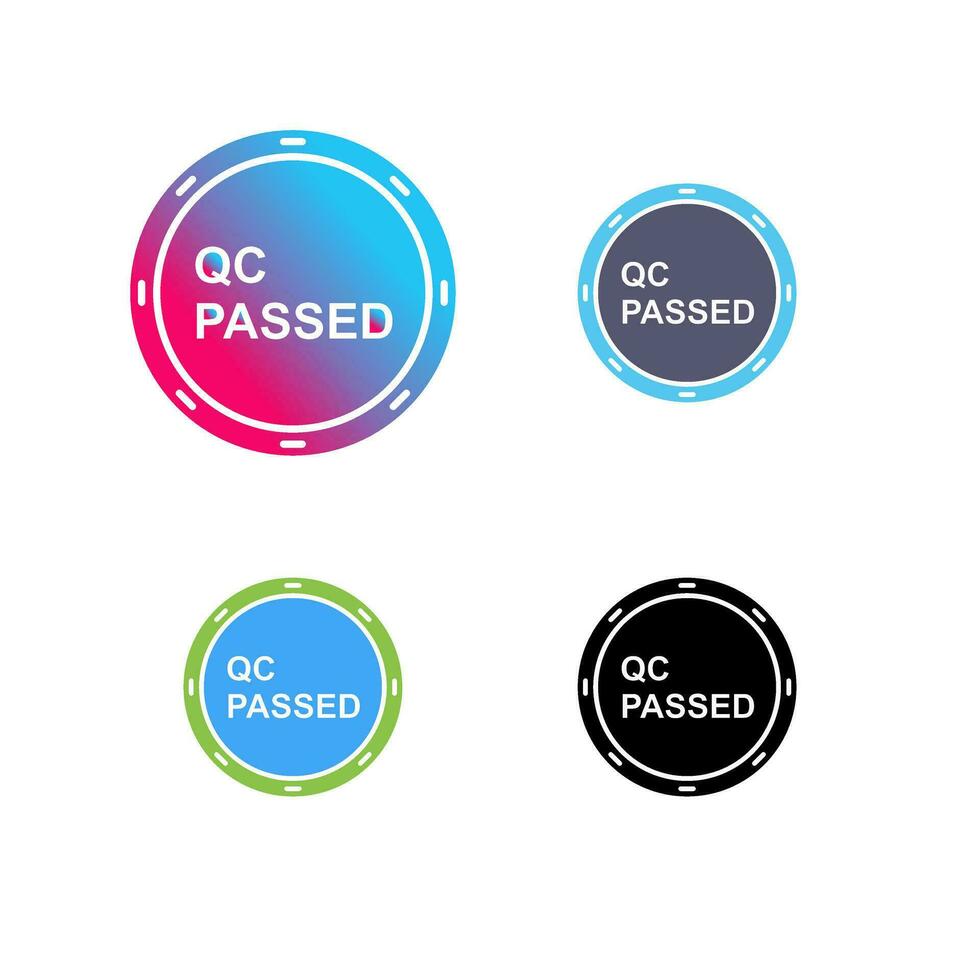 Unique QC Passed Vector Icon