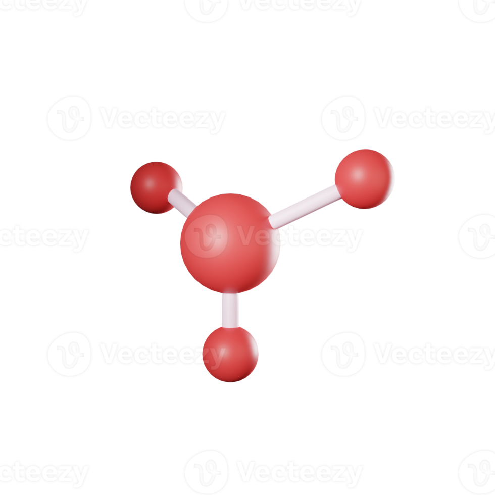 3d render atom symbol for science illustration png