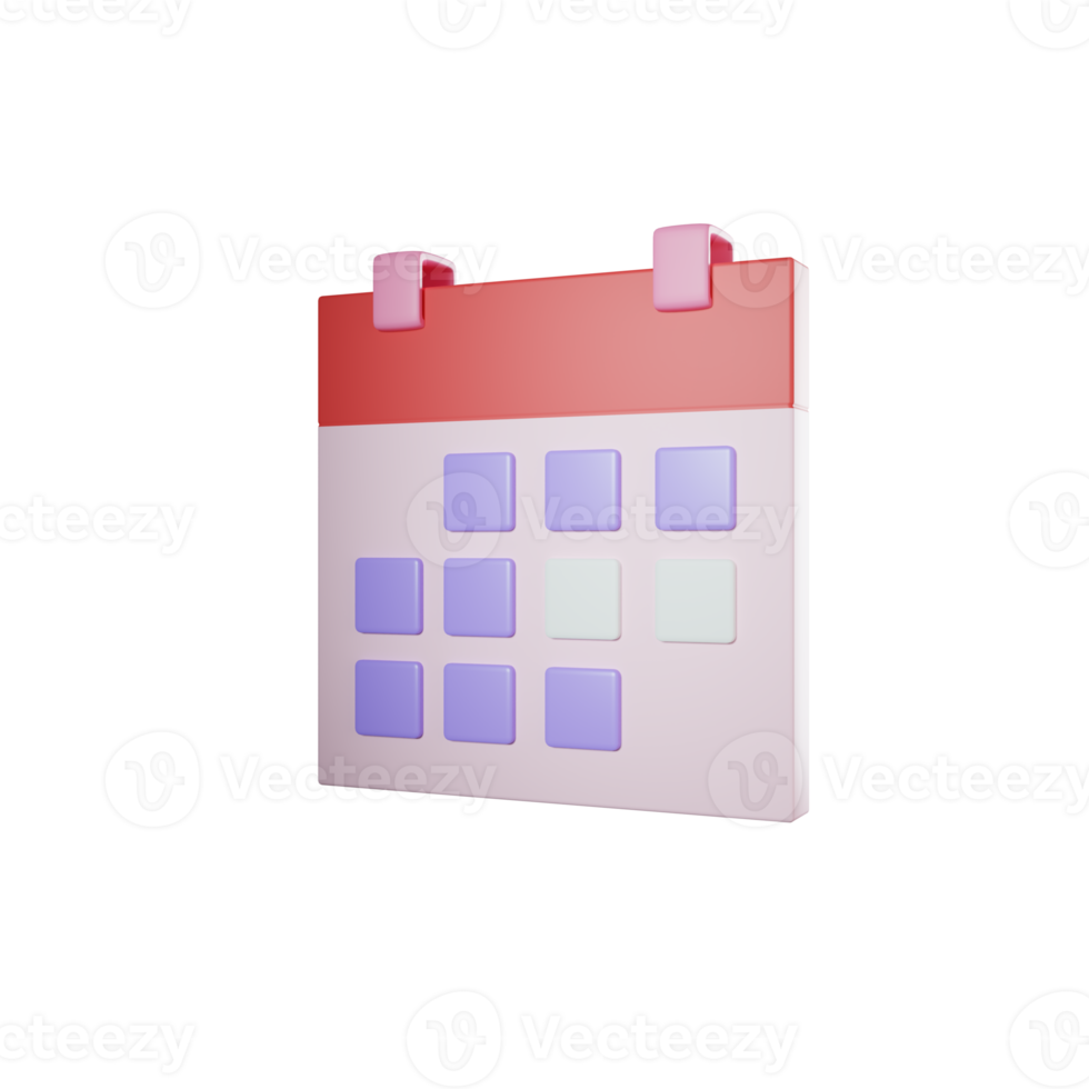 simple 3d calender icon illustration png
