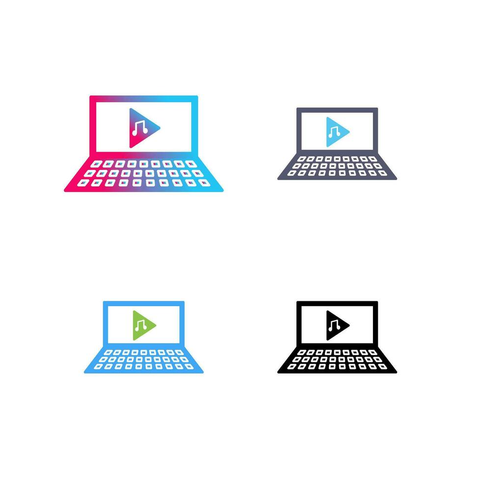 Unique Play Music Vector Icon