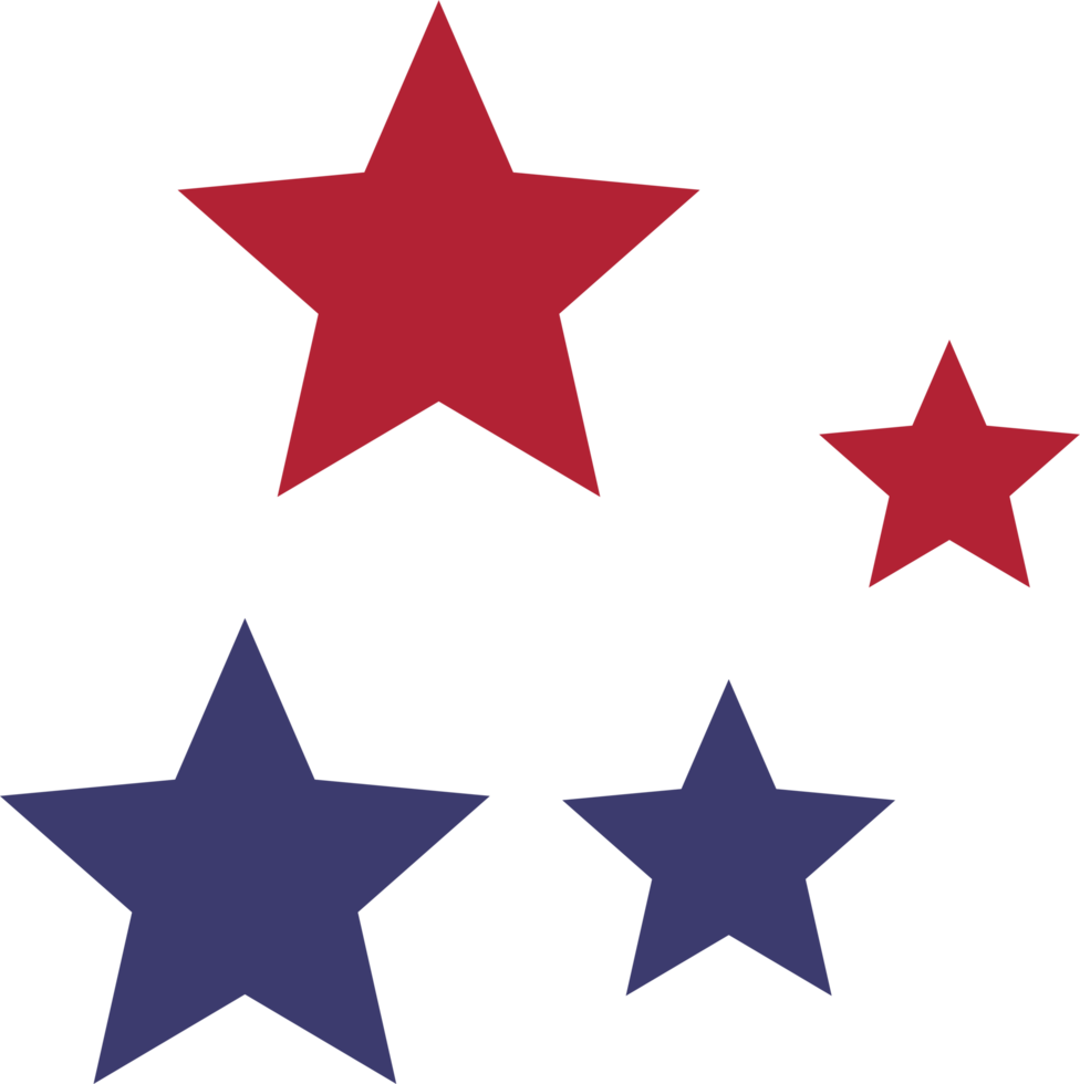 Independence day element icon stars  icon PNG