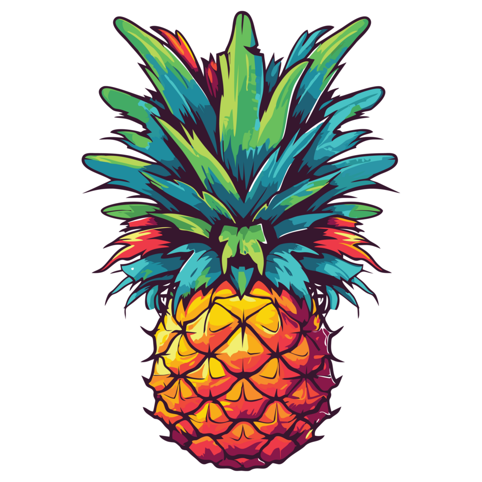 Pineapple design for your artwork, png