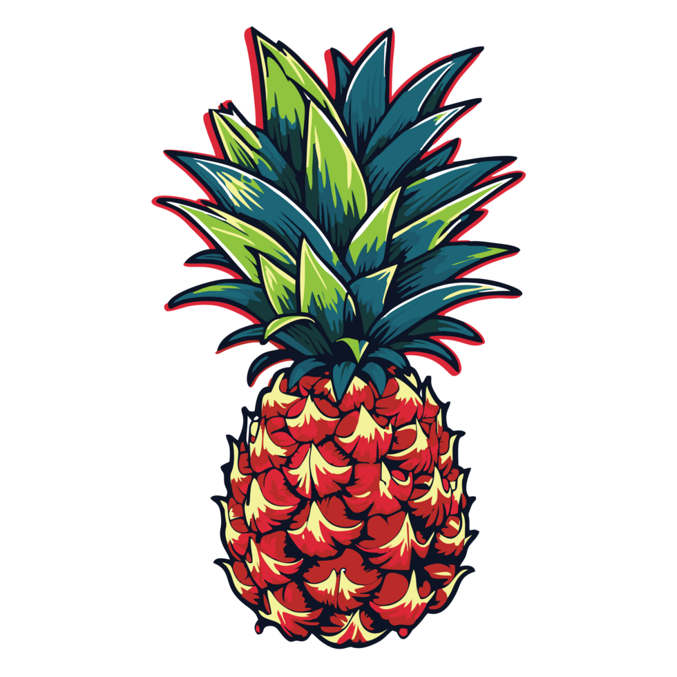 eleganta ananas grafisk för personlig konstverk, generativ ai png