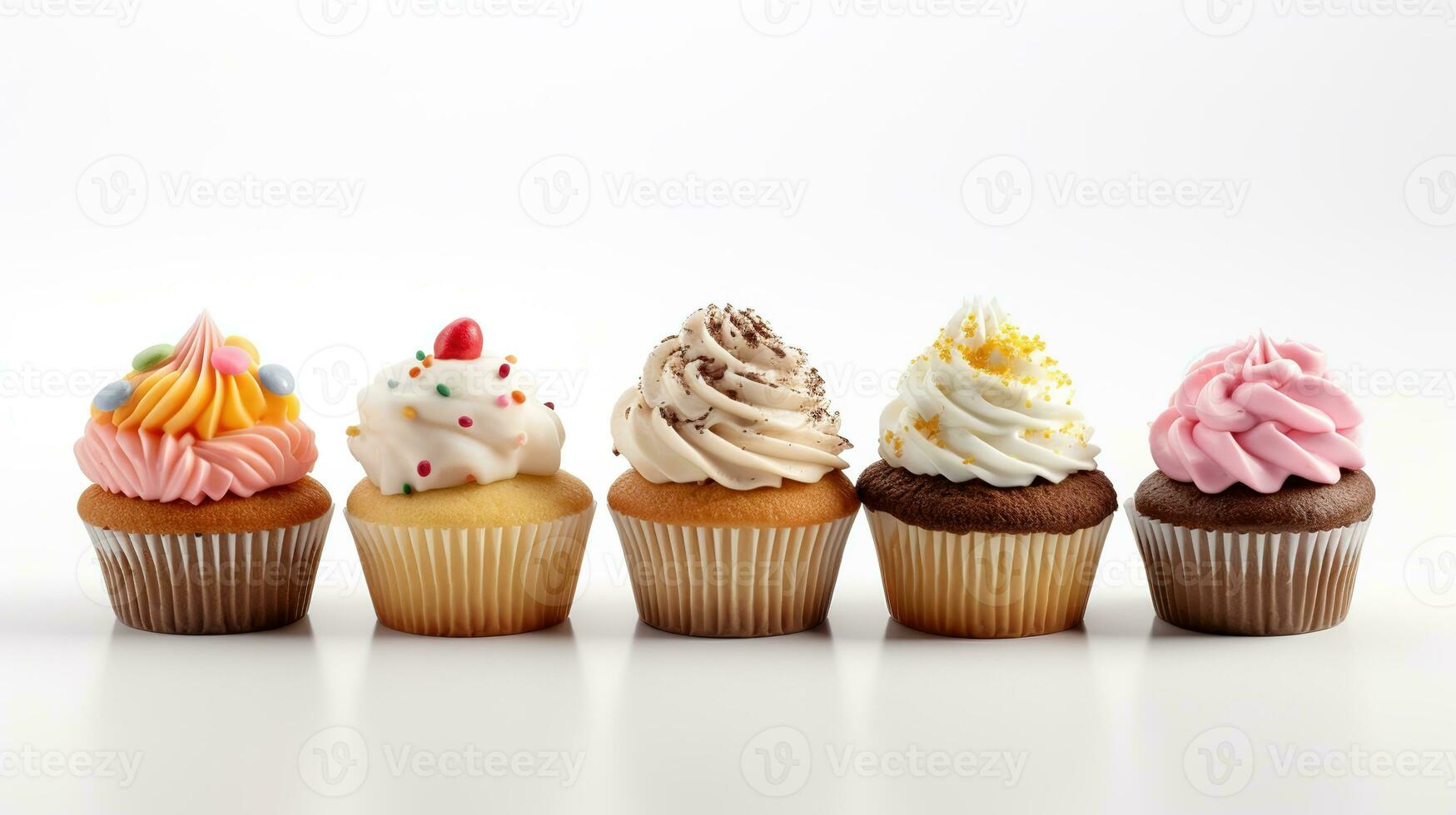 various cupcakes, AI Generated photo