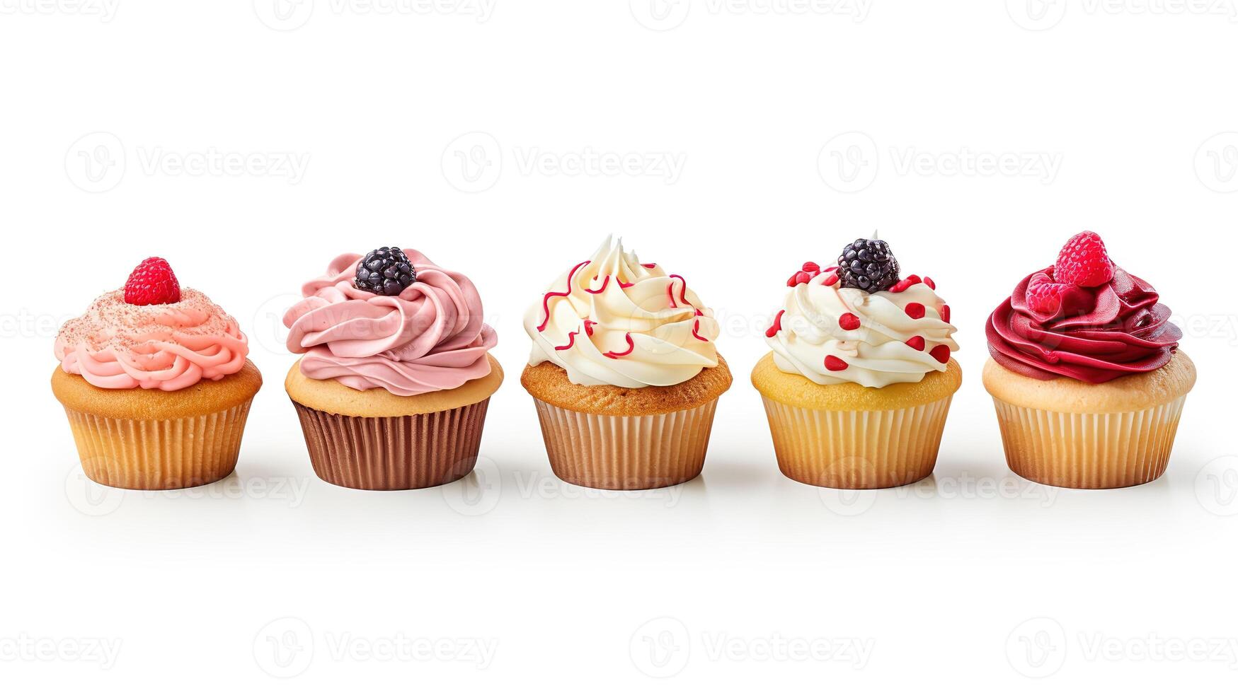 various cupcakes, AI Generated photo