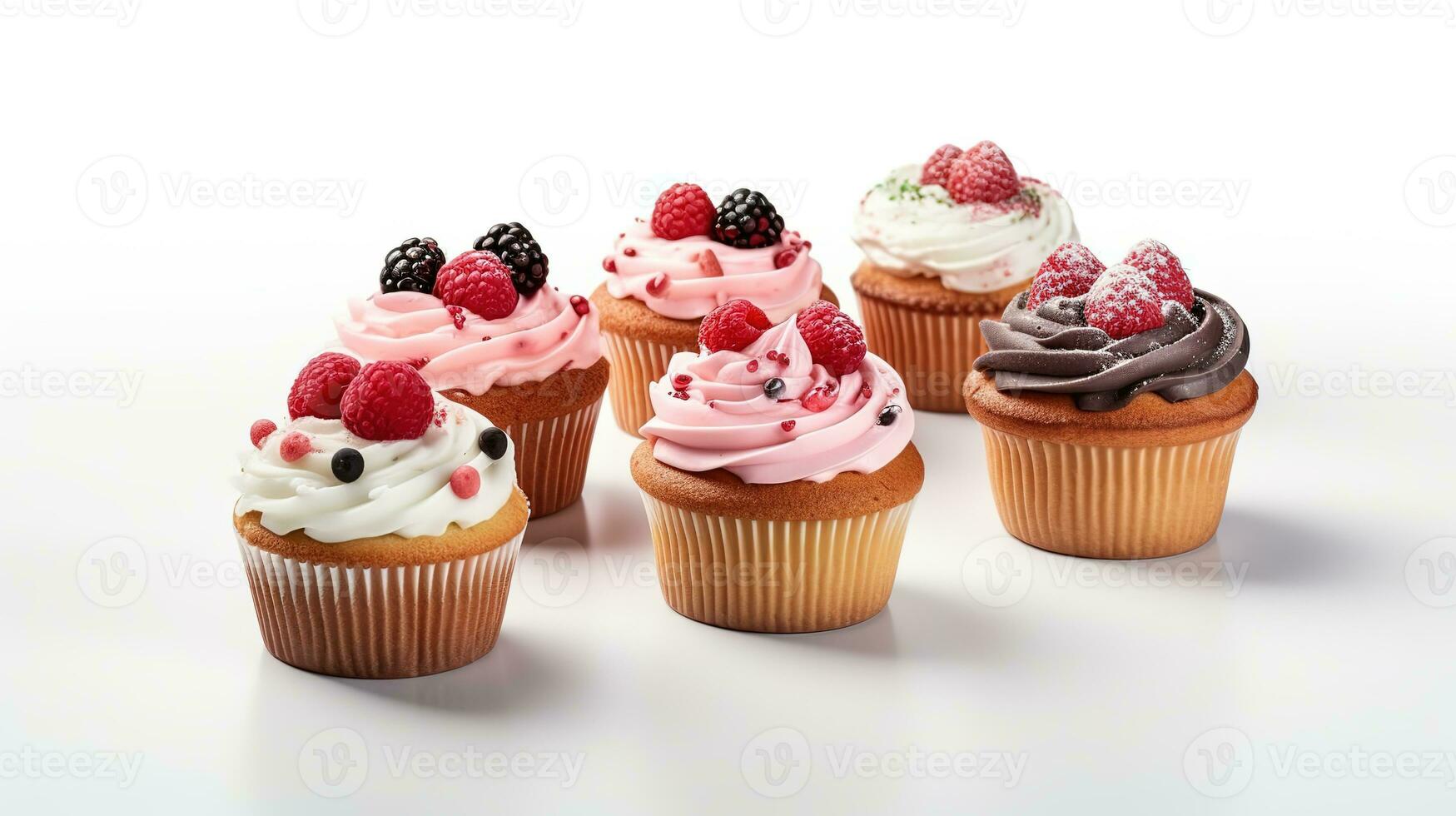 various cupcakes, AI Generated photo